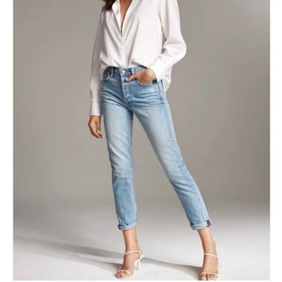 Aritizia Denim Forum Size 26 The Ex Boyfriend High Rise Jean Button Fly